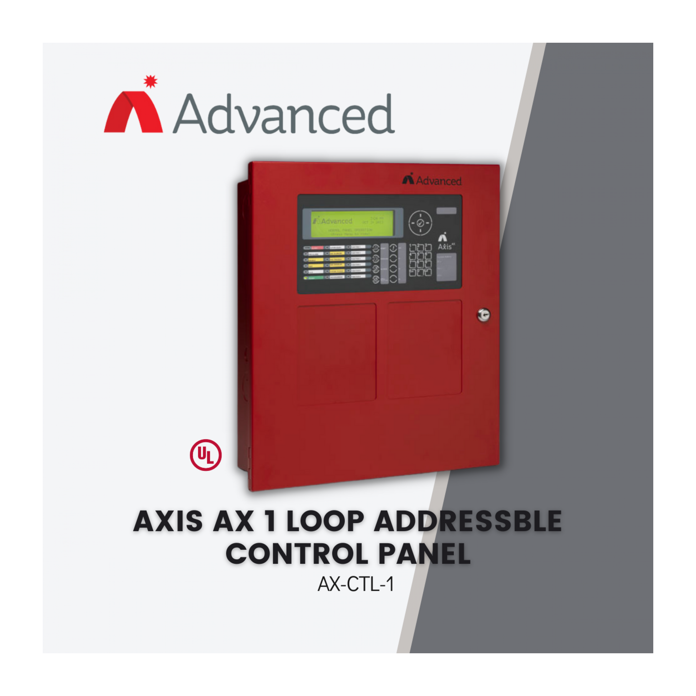 AXIS AX – 1 LOOP FIRE ALARM CONTROL PANEL