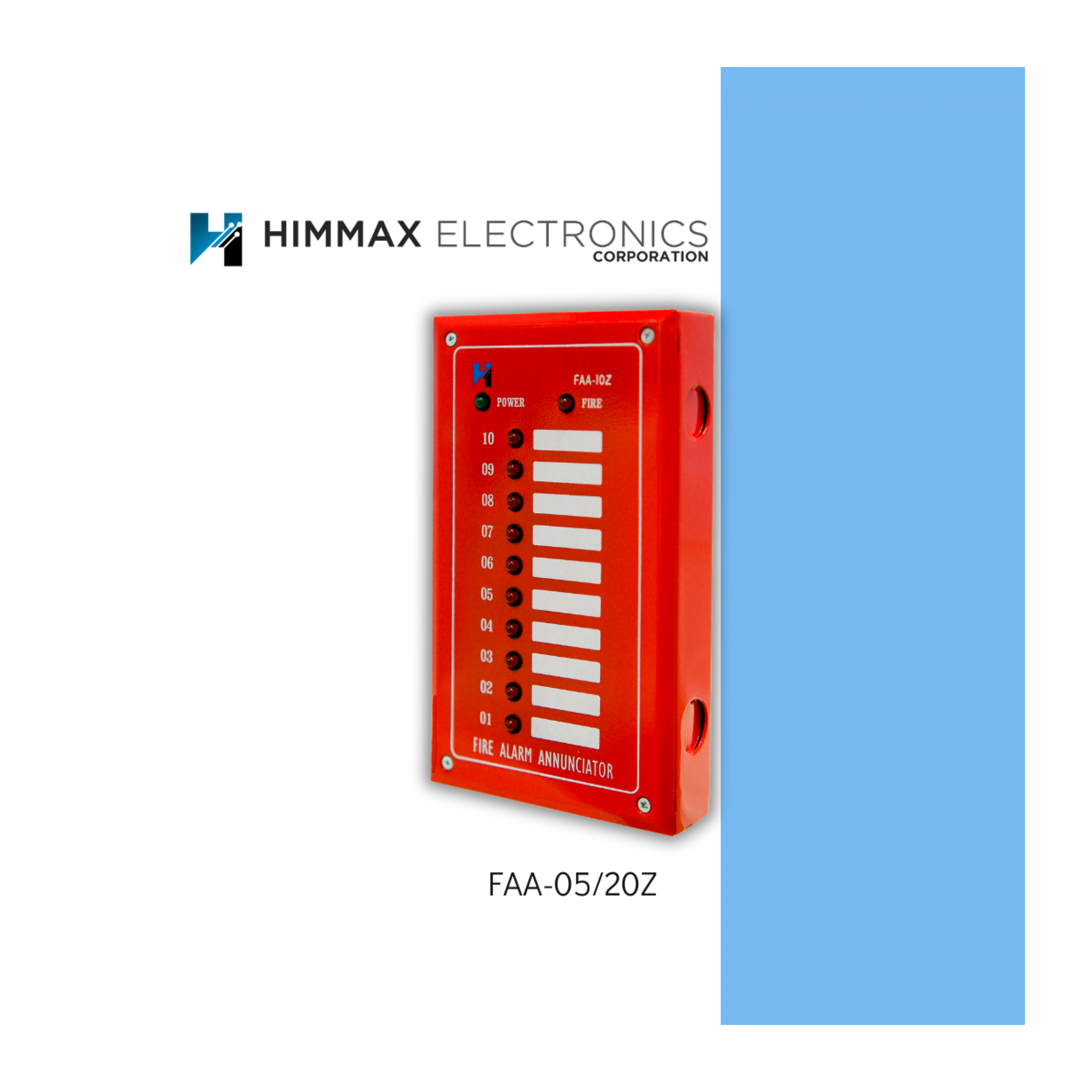 6 TO 20 ZONES FIRE ALARM ANNUNCIATOR